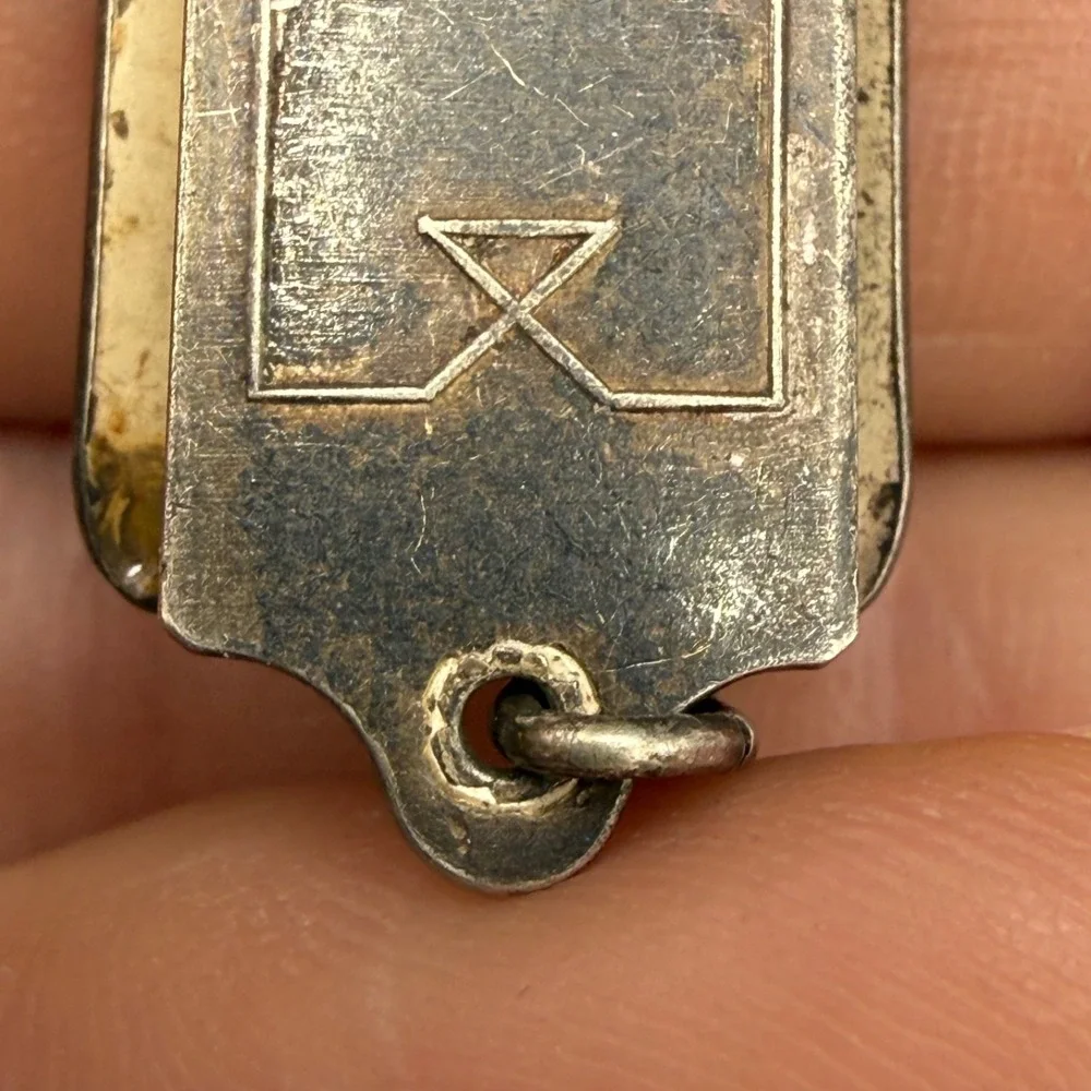 Vintage Hickok Beltogram Watch Chain Fob Silver Tone